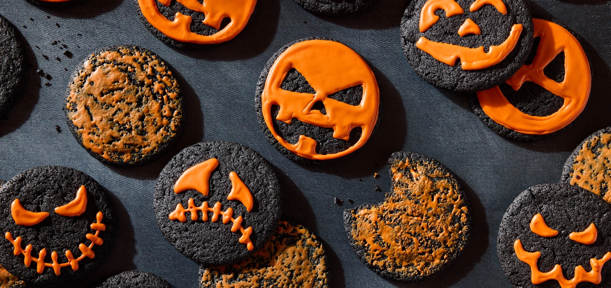 Decorated Halloween desserts